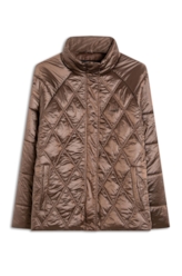 Jaqueta Puffer Metalic Raglan Bronze