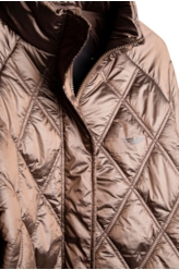 Jaqueta Puffer Metalic Raglan Bronze