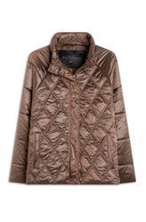 Jaqueta Puffer Metalic Raglan Bronze