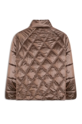 Jaqueta Puffer Metalic Raglan Bronze