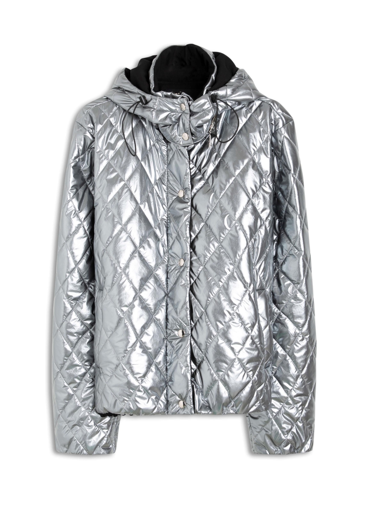 Jaqueta Puffer Ski Prata