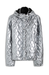 Jaqueta Puffer Ski Prata