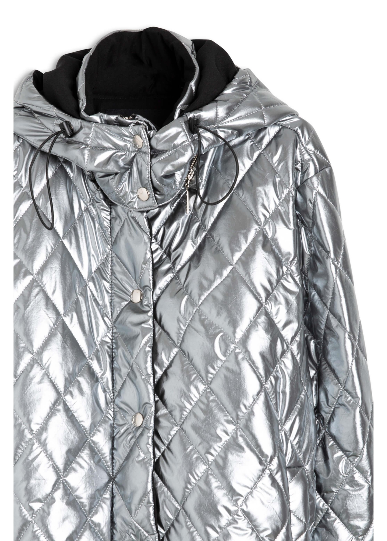 Jaqueta Puffer Ski Prata