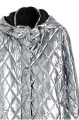 Jaqueta Puffer Ski Prata