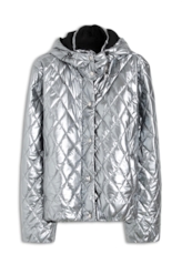 Jaqueta Puffer Ski Prata