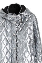 Jaqueta Puffer Ski Prata