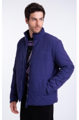 Jaqueta Puffer Wrinkle Ellus Purple Blue