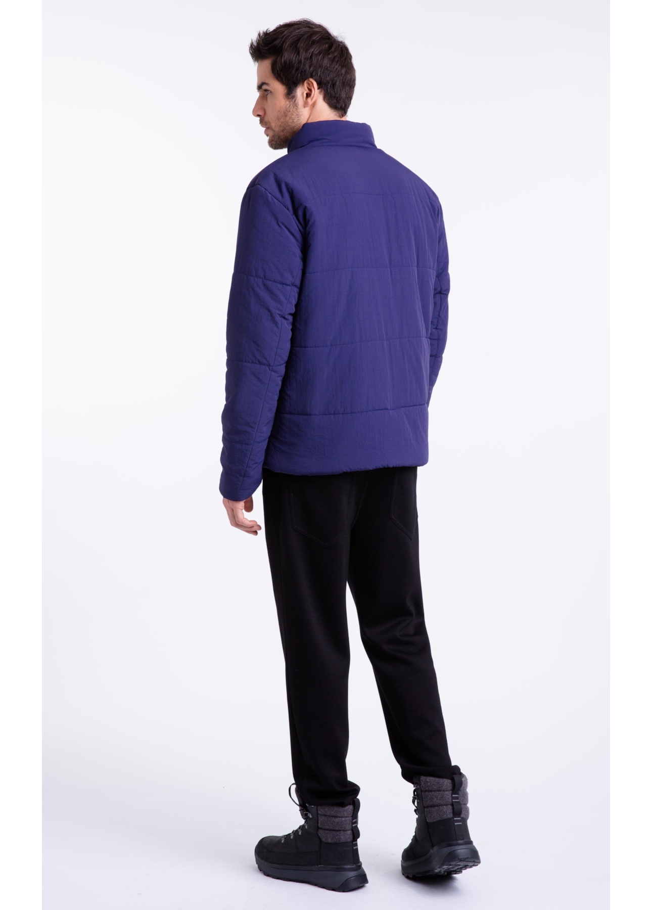 Jaqueta Puffer Wrinkle Ellus Purple Blue