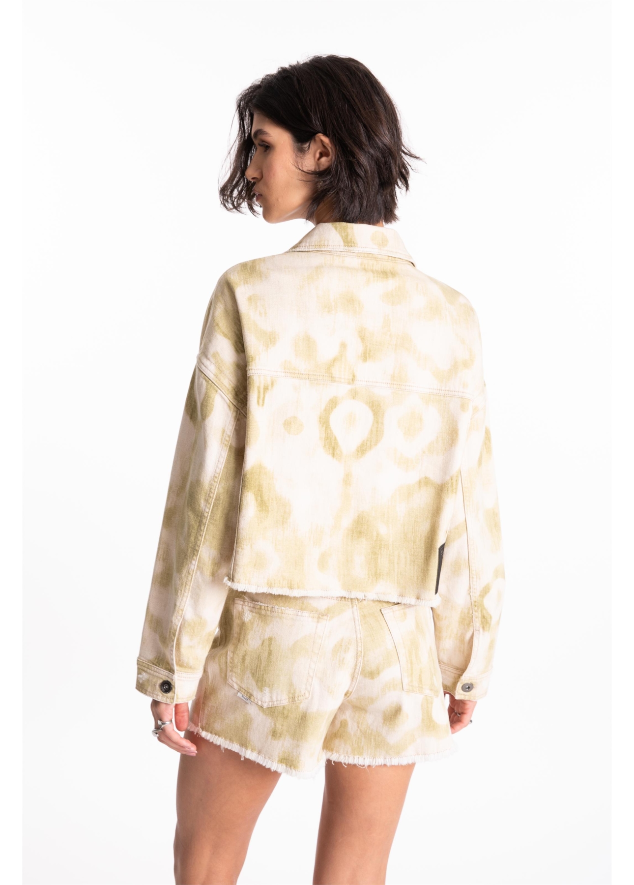 Jaqueta Raw Organic Oversized Cropped Lemon