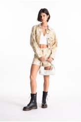 Jaqueta Raw Organic Oversized Cropped Lemon