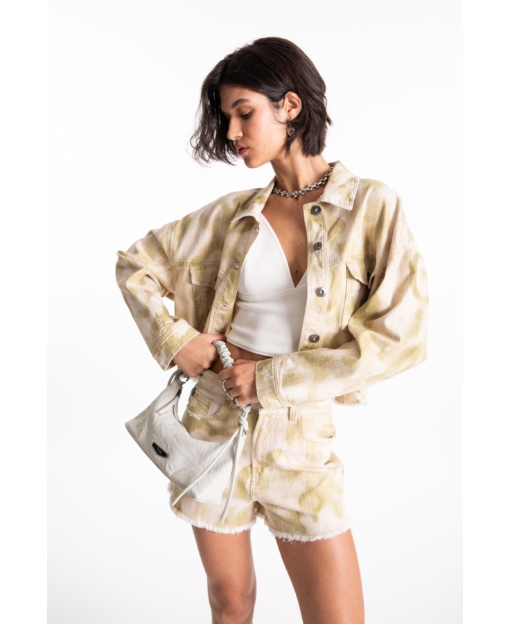 Jaqueta Raw Organic Oversized Cropped Lemon