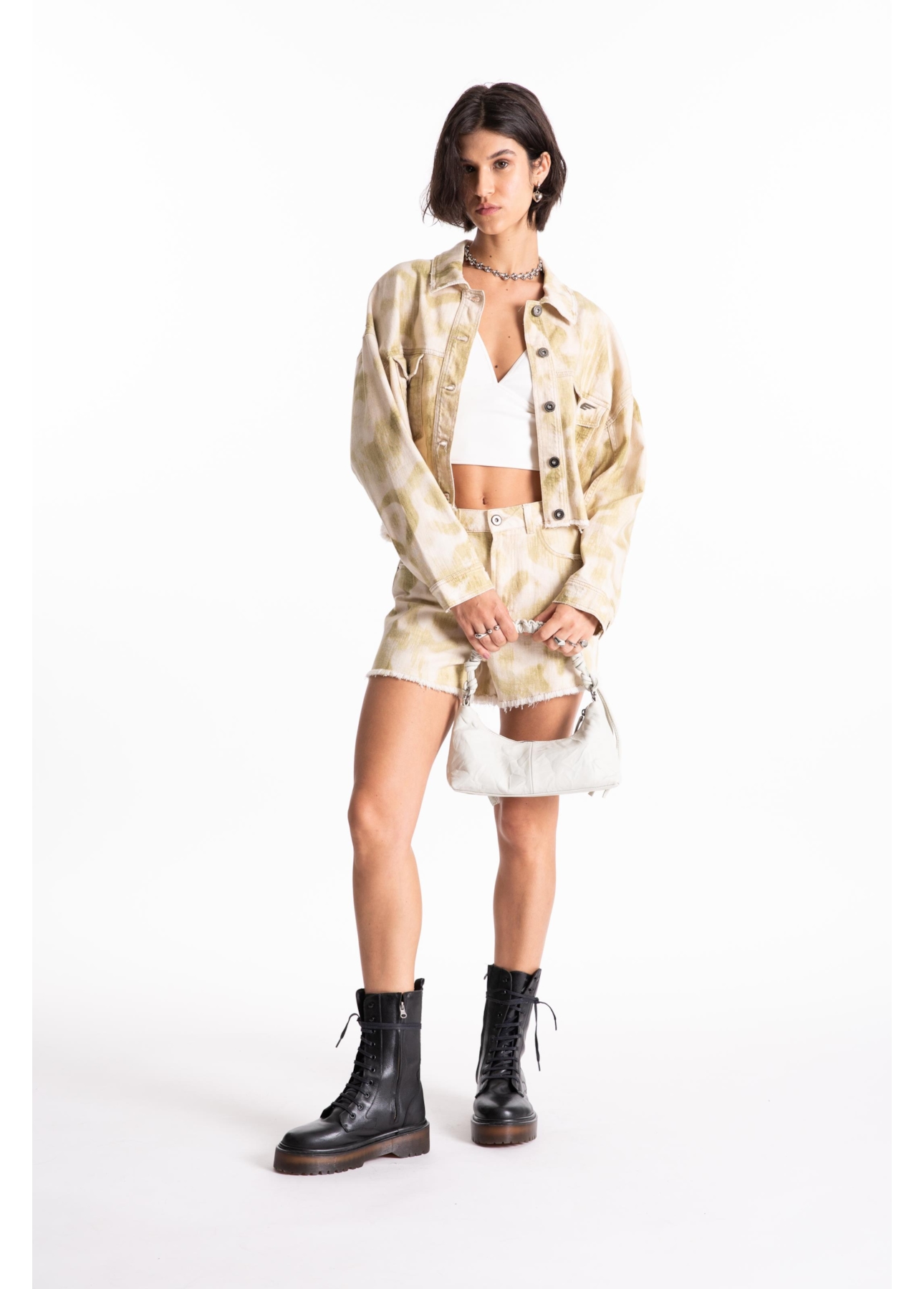 Jaqueta Raw Organic Oversized Cropped Lemon