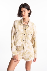 Jaqueta Raw Organic Oversized Cropped Lemon
