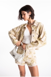 Jaqueta Raw Organic Oversized Cropped Lemon