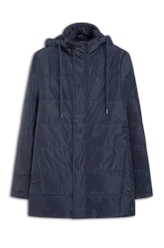 Jaqueta Ribbon Quilted Puffer Dark Navy