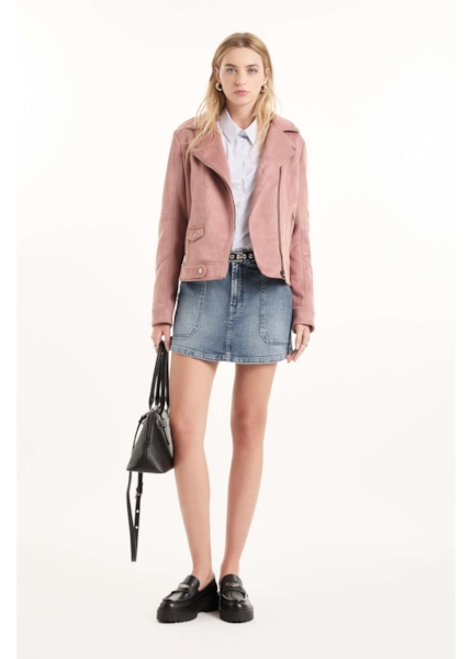 Jaqueta Suede Perfect Ellus Blush