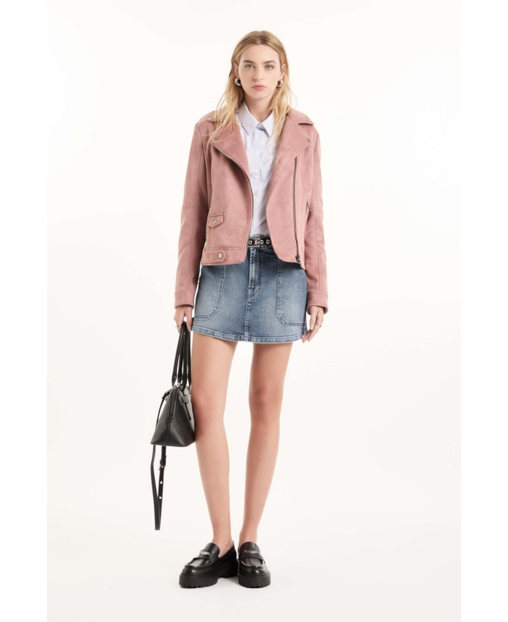 Jaqueta Suede Perfect Ellus Blush