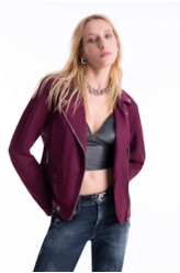 Jaqueta Suede Perfect Ellus Bordeaux