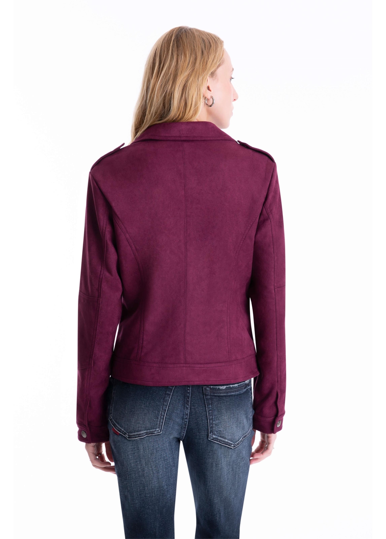 Jaqueta Suede Perfect Ellus Bordeaux