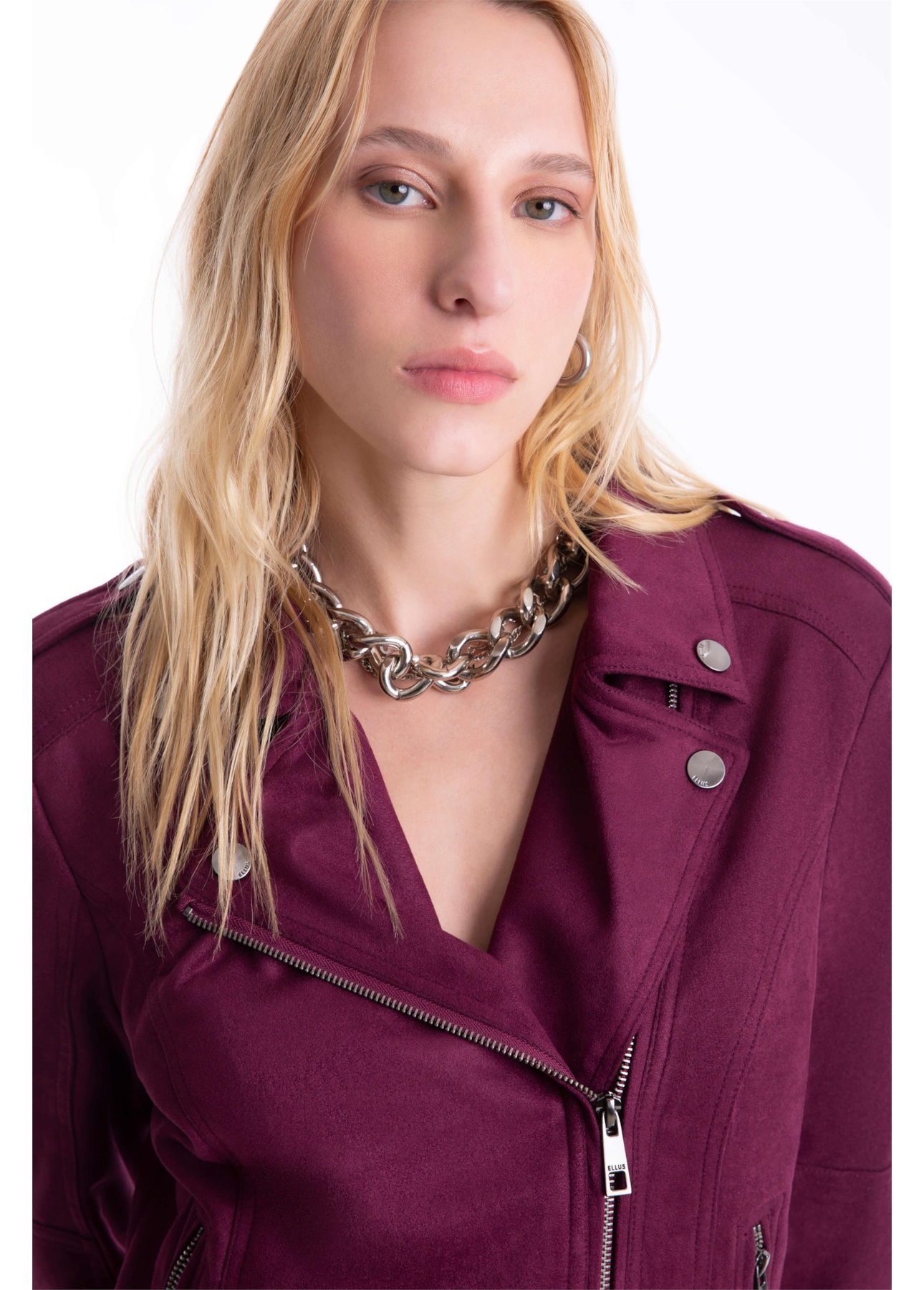 Jaqueta Suede Perfect Ellus Bordeaux