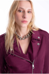 Jaqueta Suede Perfect Ellus Bordeaux