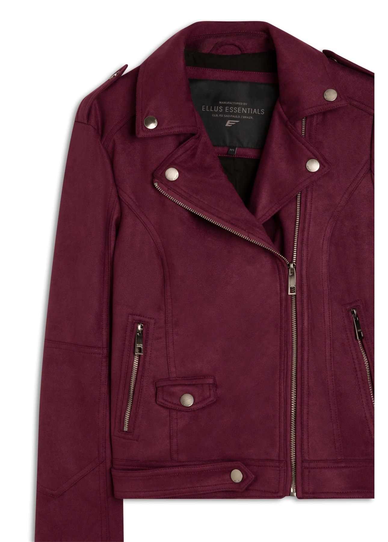 Jaqueta Suede Perfect Ellus Bordeaux