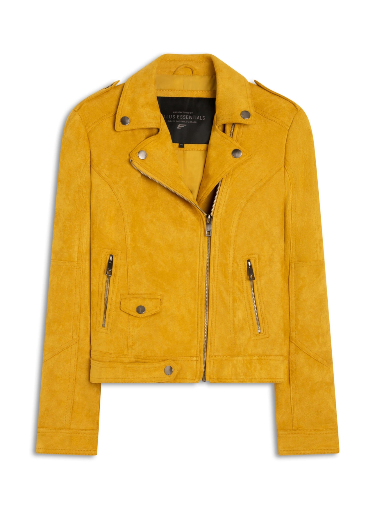 Jaqueta Suede Perfect Ellus Mostarda