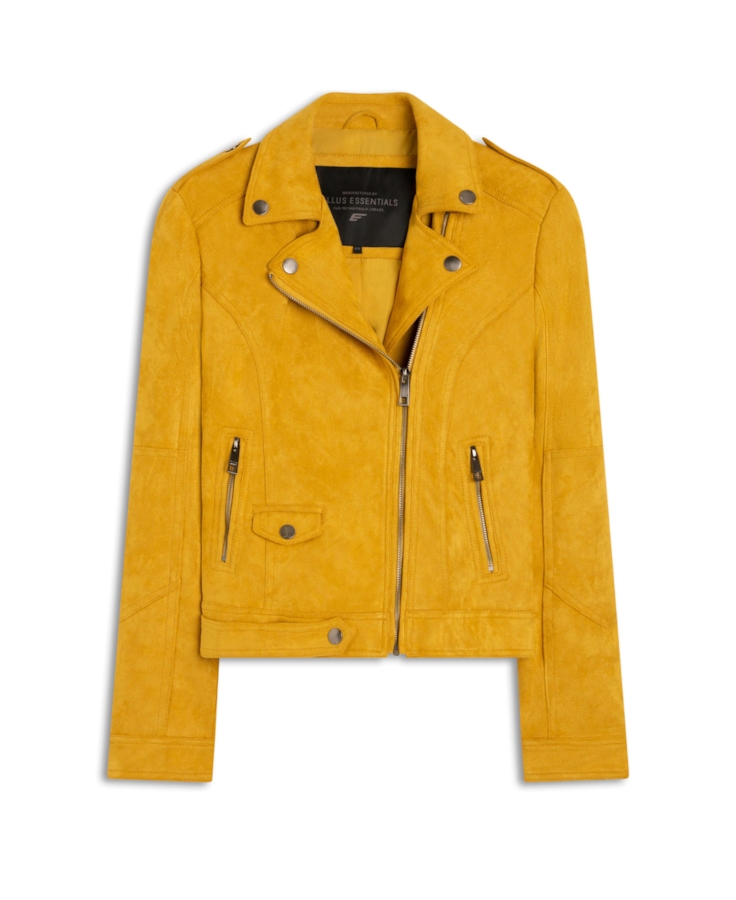 Jaqueta Suede Perfect Ellus Mostarda