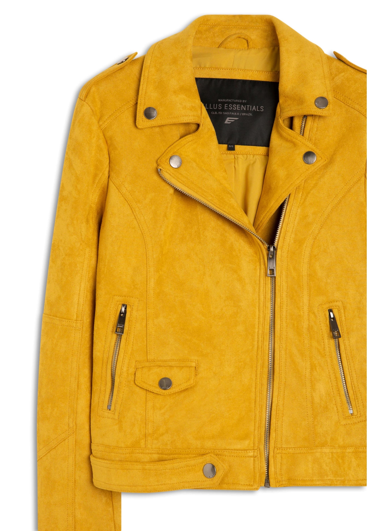 Jaqueta Suede Perfect Ellus Mostarda
