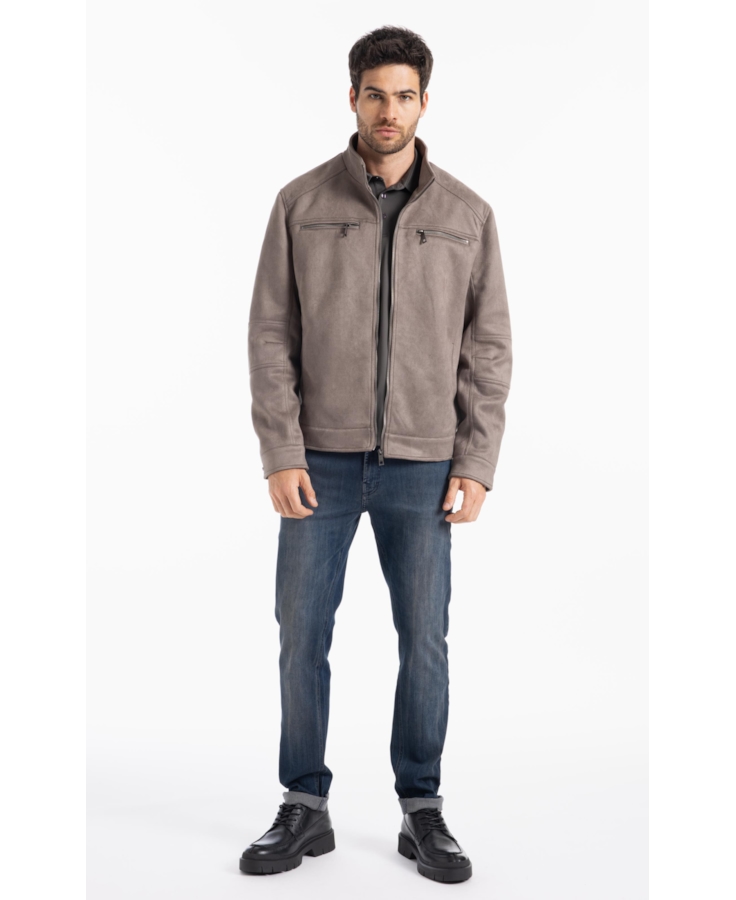 Jaqueta Suede Rider With Mouse