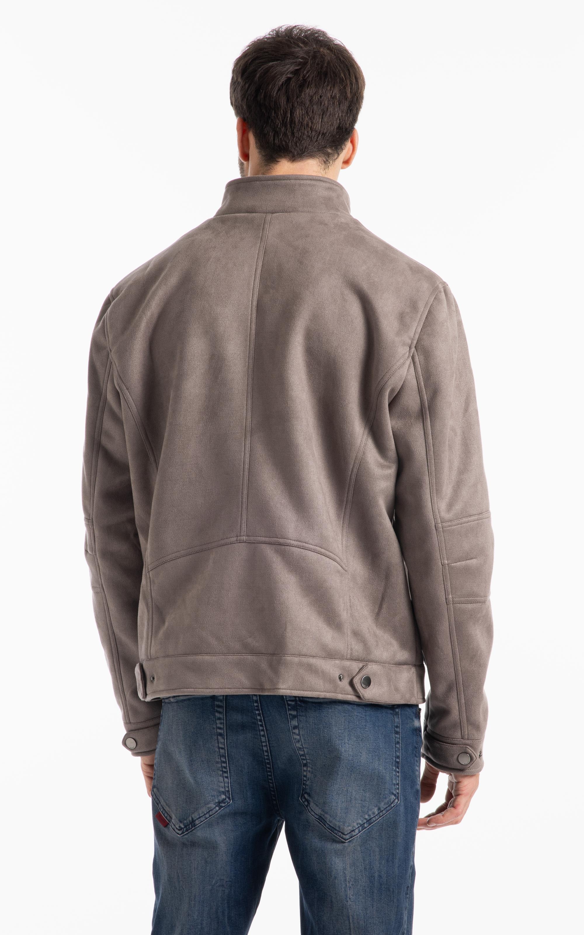 【GRANCY】Distressed Suede Rider＇s Jacket Jaqueta Suede Rider With Mouse