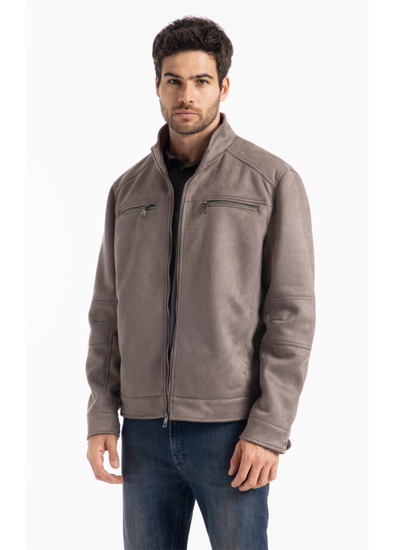 Jaqueta Suede Rider With Mouse
