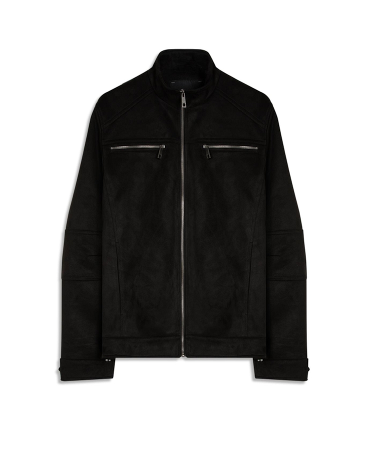 Jaqueta Suede Rider With Preto