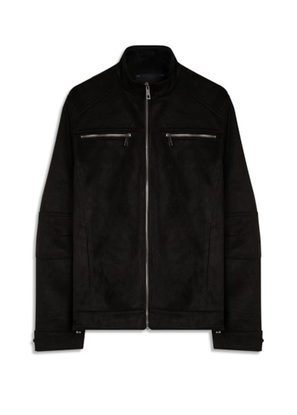 Jaqueta Suede Rider With Preto
