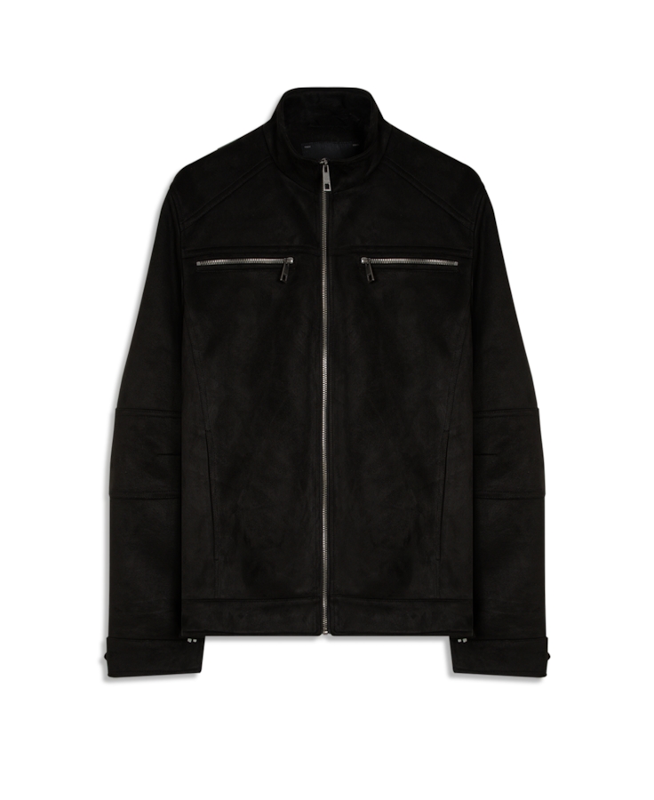 Jaqueta Suede Rider With Preto