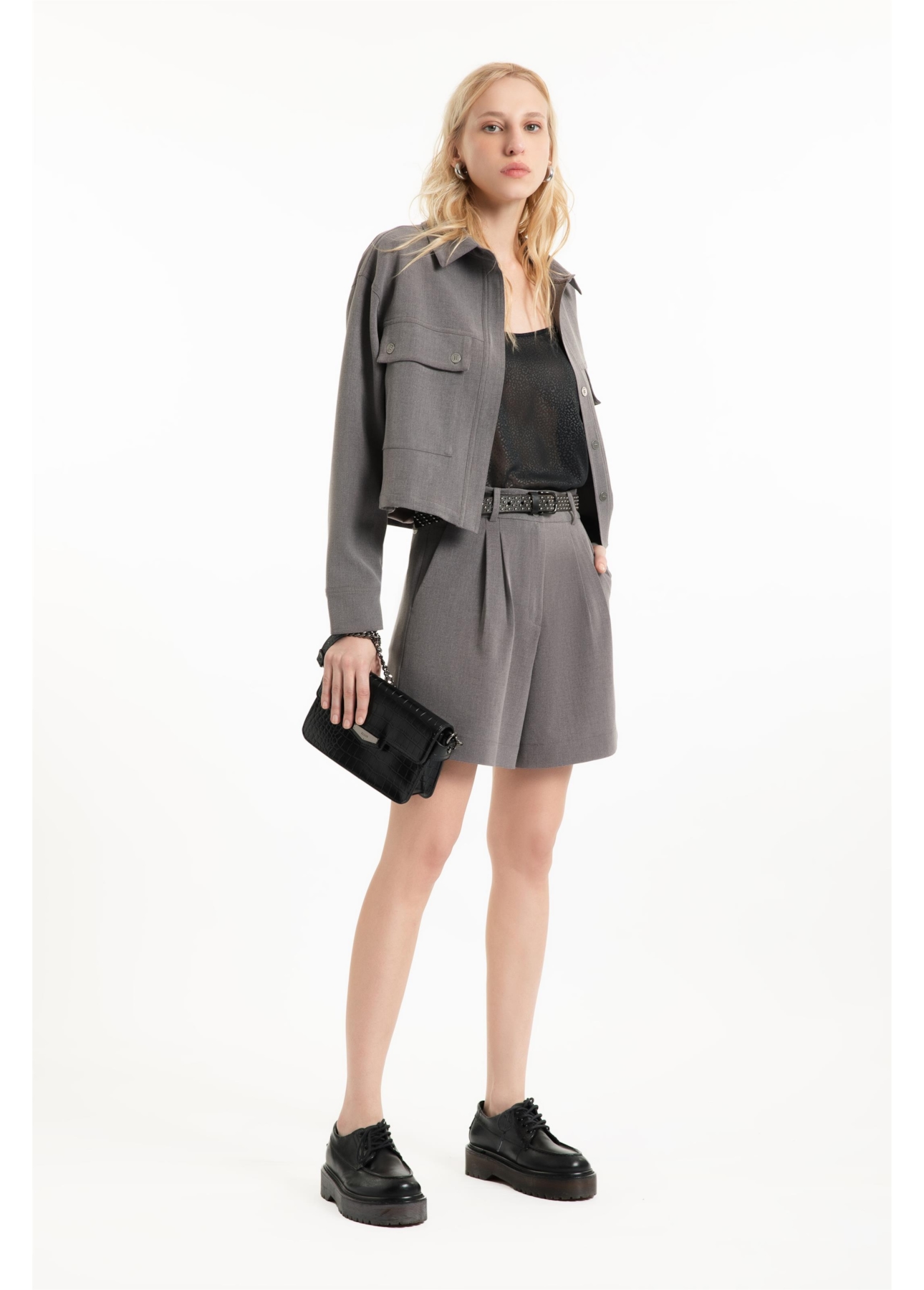 Jaqueta Tailoring Folli Cinza