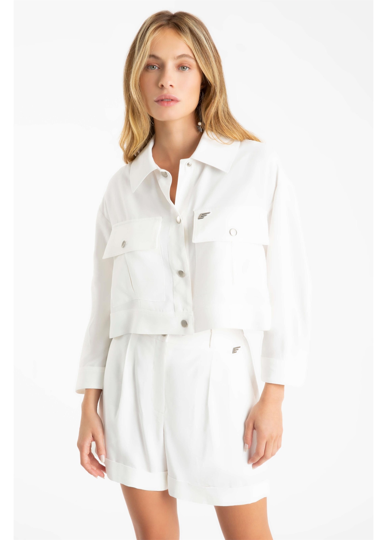 Jaqueta Twill Cargo Off White