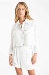 Jaqueta Twill Cargo Off White