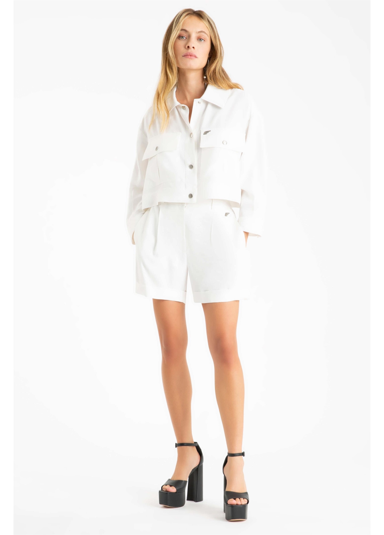 Jaqueta Twill Cargo Off White