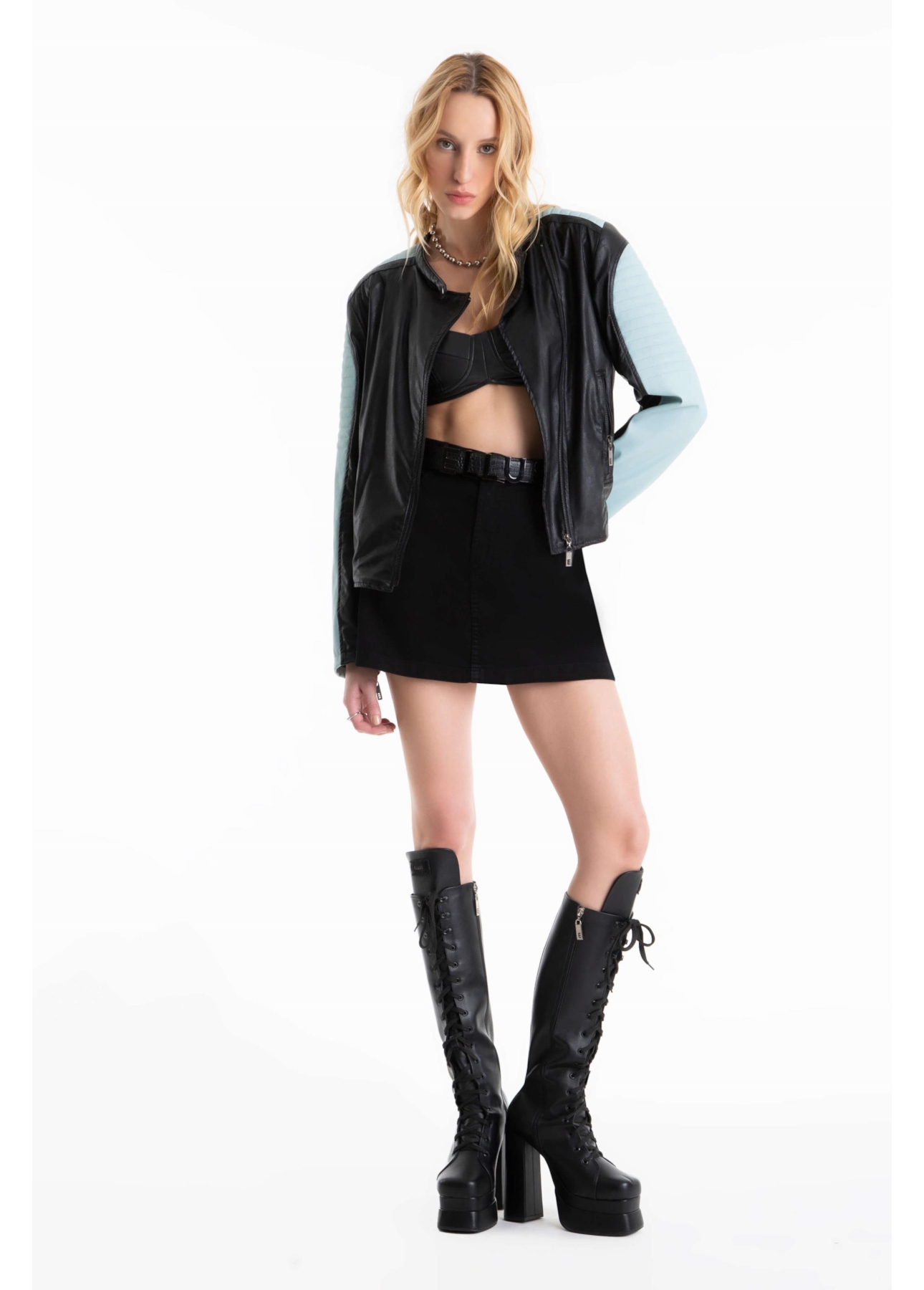 Jaqueta Urban Jacket Moto Preto C/ Azul