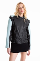 Jaqueta Urban Jacket Moto Preto C/ Azul
