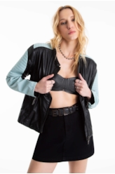 Jaqueta Urban Jacket Moto Preto C/ Azul