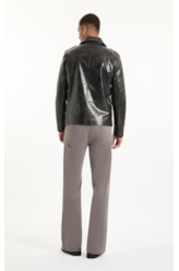 Jaqueta Vegan Leather Belt Preto