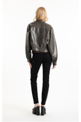 Jaqueta Vegan Leather  Biker Castor