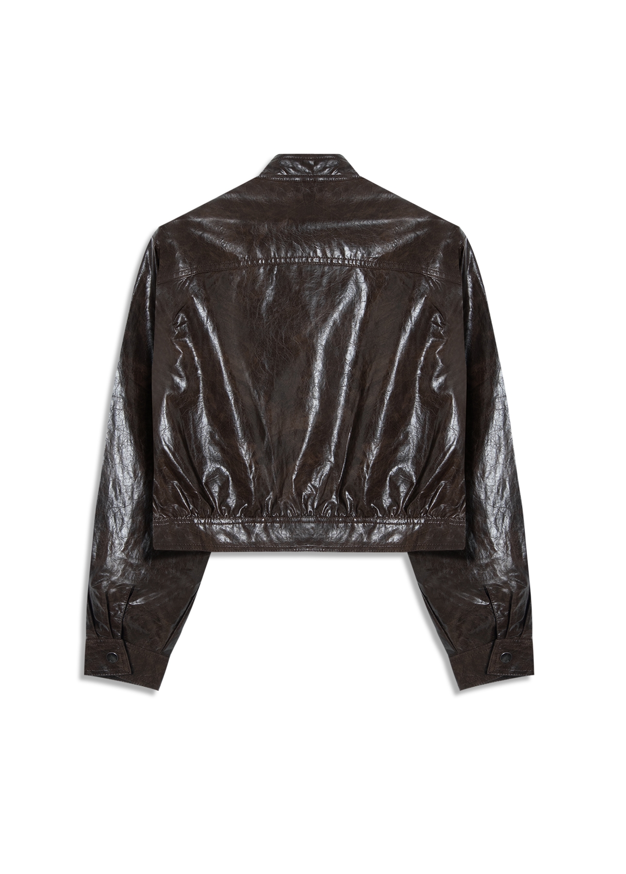 Jaqueta Vegan Leather  Biker Dark Brown