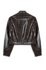 Jaqueta Vegan Leather  Biker Dark Brown