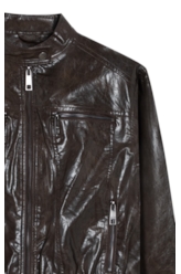Jaqueta Vegan Leather  Biker Dark Brown