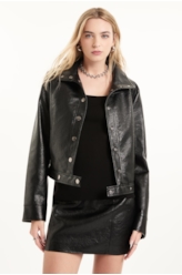Jaqueta Vegan leather Biker Preto