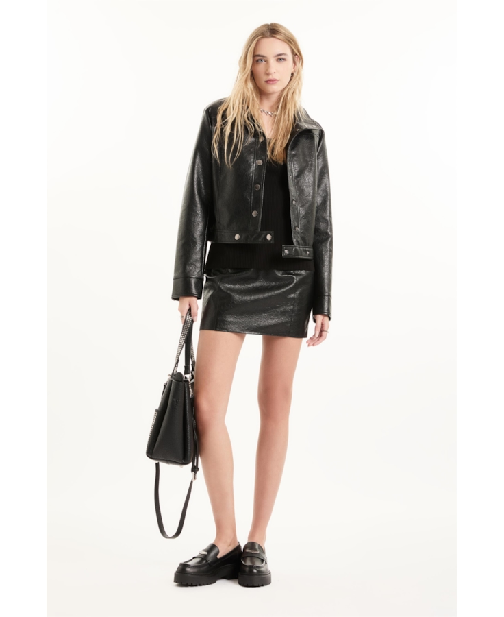 Jaqueta Vegan leather Biker Preto