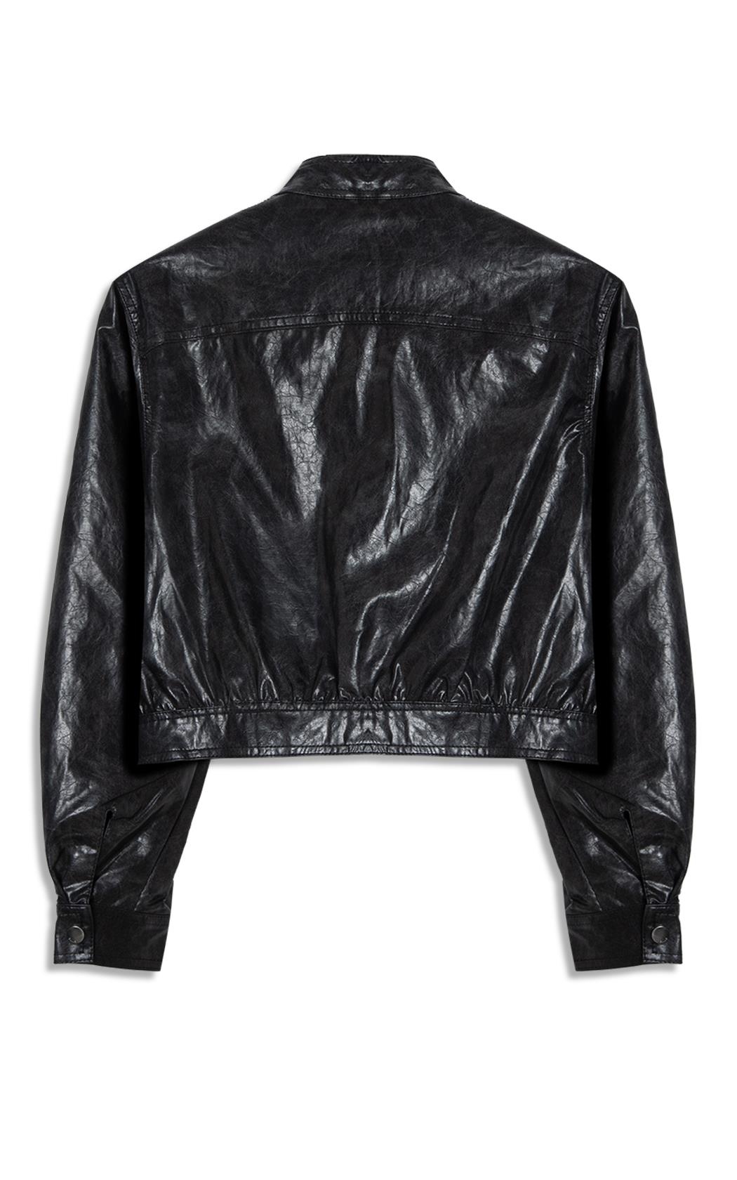 Jaqueta Vegan Leather Biker Preto